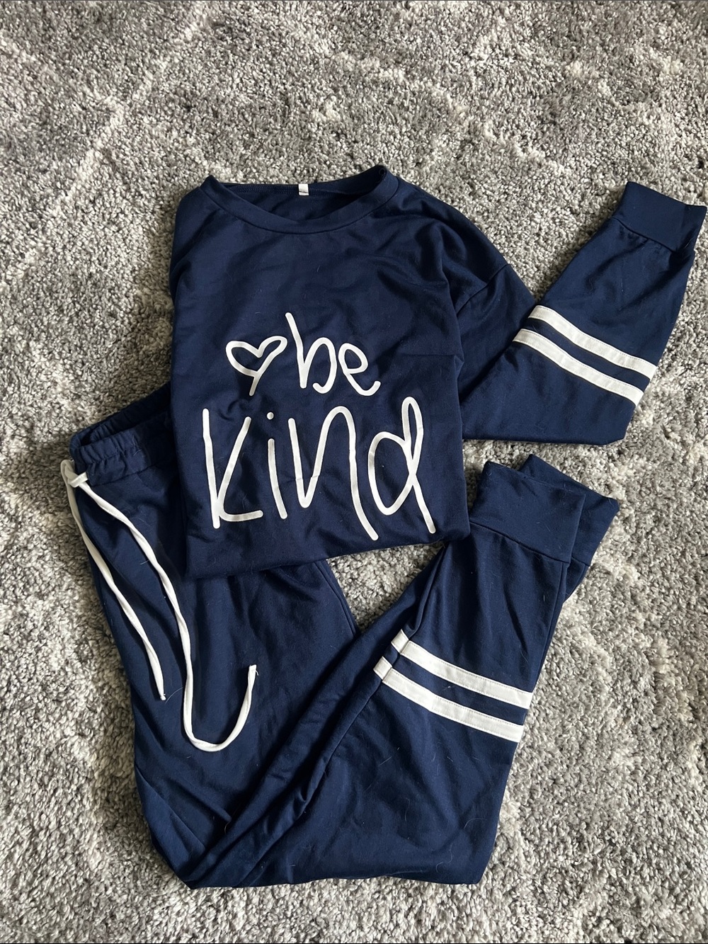 Navy "Be Kind" Lounge Set